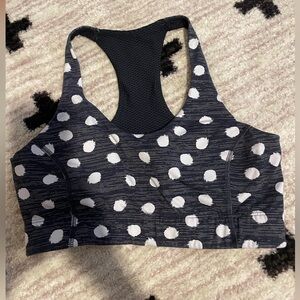 Outdoor Voices Black and White Polka Dot Sports Bra